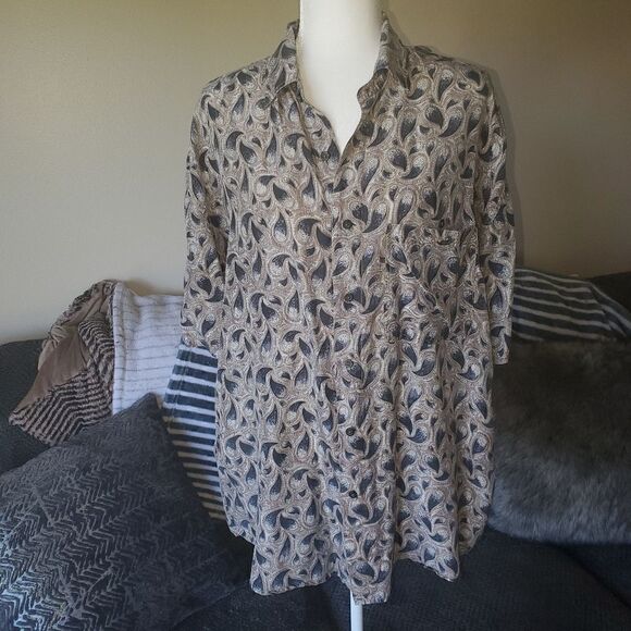 Chiamare Vintage 100% Silk Paisley Shirt - Picture 11 of 11